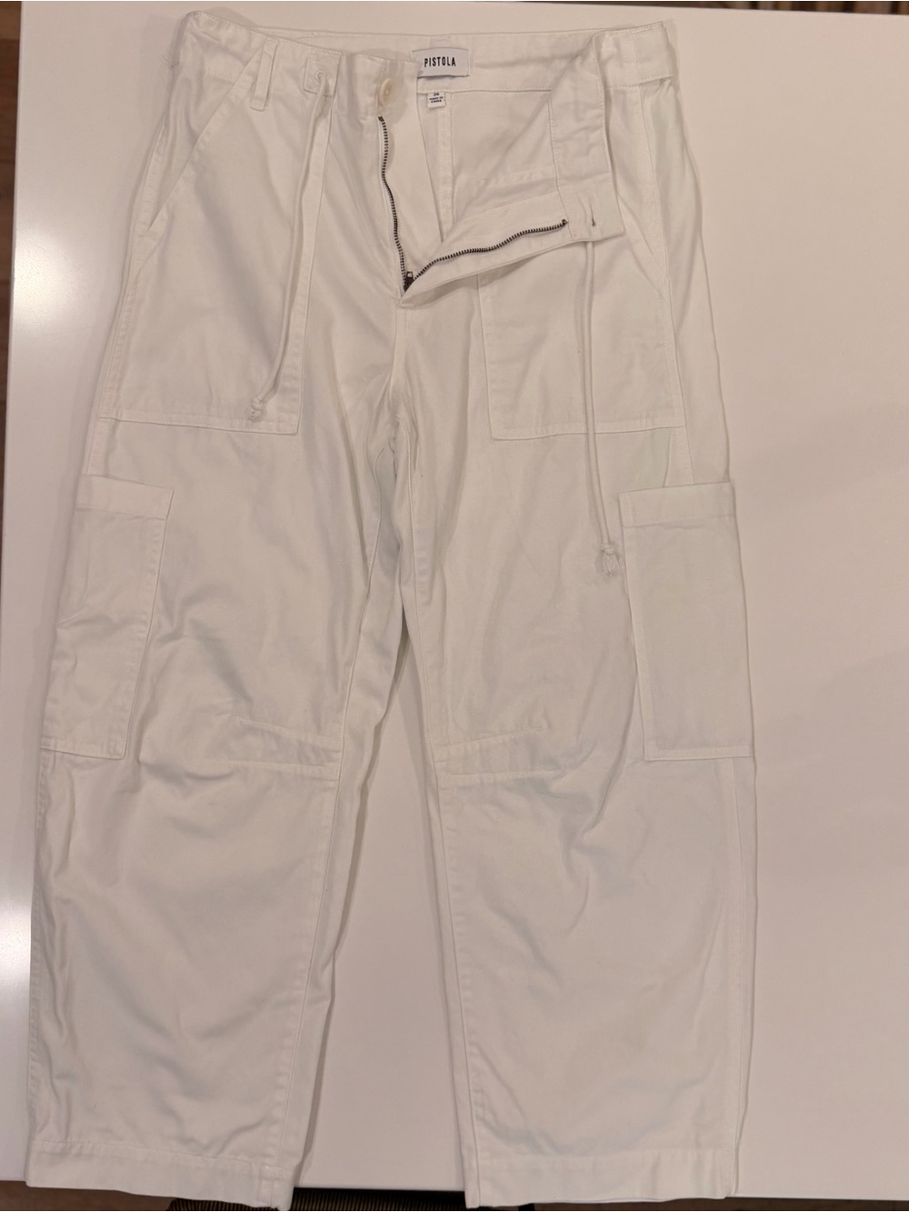 pistola Sabrina curved Off-White Wide Leg Drawstring Cargo Pants - Picture 4 of 5